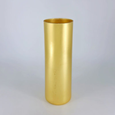 FLORA Solid Gilded Glass Cylinder Vase