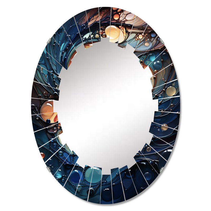 Millsmith - Miroir mural moderne ovale, 36 po x 24 po