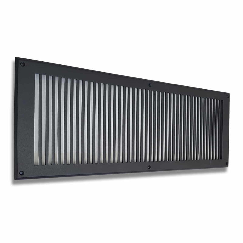 Grille murale en aluminium, Noir