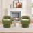 360° Upholstered Swivel Barrel Accent Chair, Modern Armchair-1415226049
