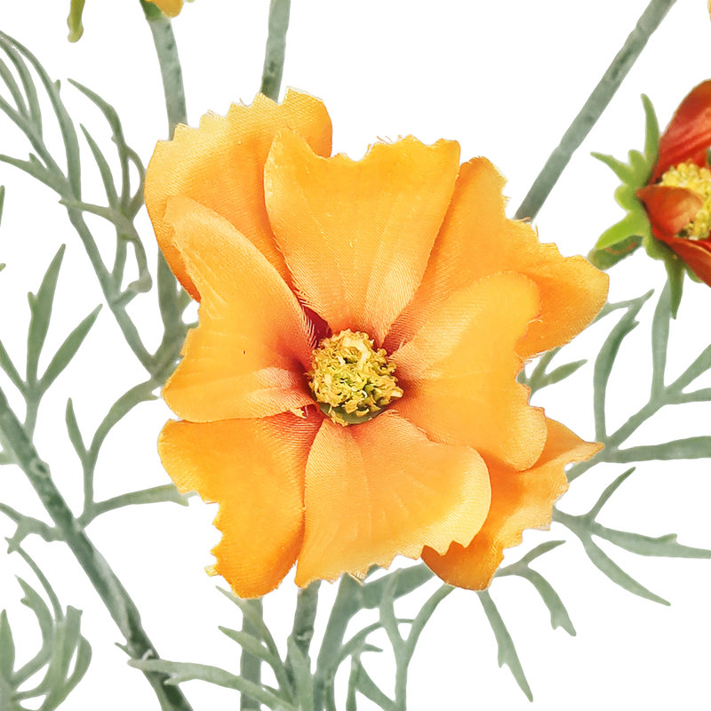 Artificial Cosmos Flower Stem Spray, Orange