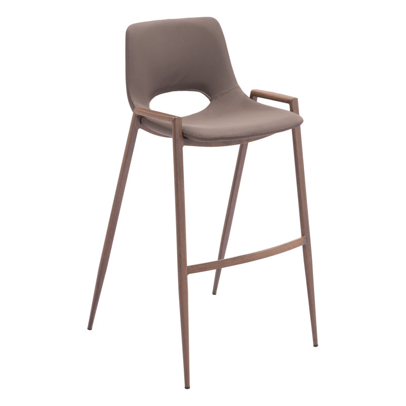 Ensemble de 2 tabourets de bar Kamyrn brun et noyer, Tabouret de bar (siège d'une hauteur de 29,90 po)