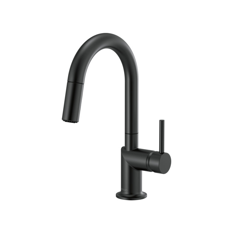 Odin® Pull-Down Prep Faucet with Arc Spout, Lever, Matte Black