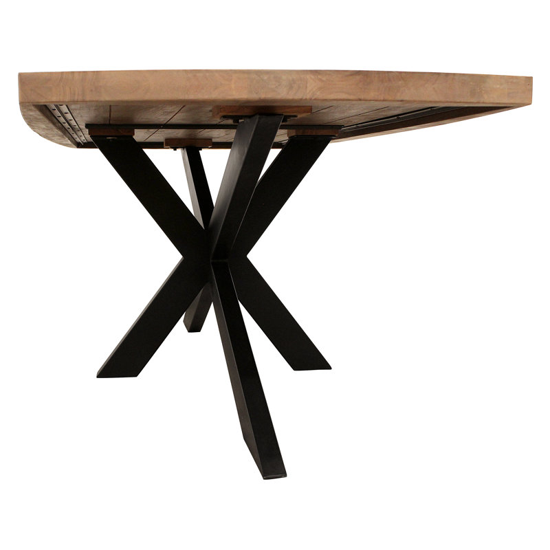 Ensemble de table de salle à manger 7 pièces Logan avec chaises d'appoint Cleo Teal