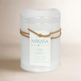 Mikasa Real Wax Wavy Top Flameless Candles