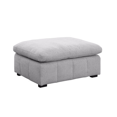 Upholstered Chenille Oversized Ottoman Module by Ebern Designs