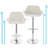 Swivel Upholstered Adjustable Height Counter Stool-85840535