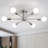 Theis 22in. 6 light Semi Flush Mount Sputnik Chandelier Modern Linear Kitchen Ceiling Mount Light-1800823241