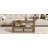 U-Can Modern Coffee Table, Coffee Table With 1 Storage Shelf, 2 Tabletops And 1 Rattan Drawer For Living Room-840362017