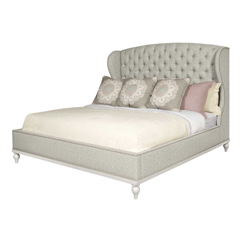 Emma Queen Upholstered Panel Bed, Navajo, Yes, Tuck Metal