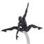 Dynamic Man Resin and Metal Handmade Grey Sculpture-1866547469