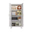 Armoire de rangement 61 po à 2 portes galbées, armoire de rangement en métal avec portes et tablettes réglables-883867413