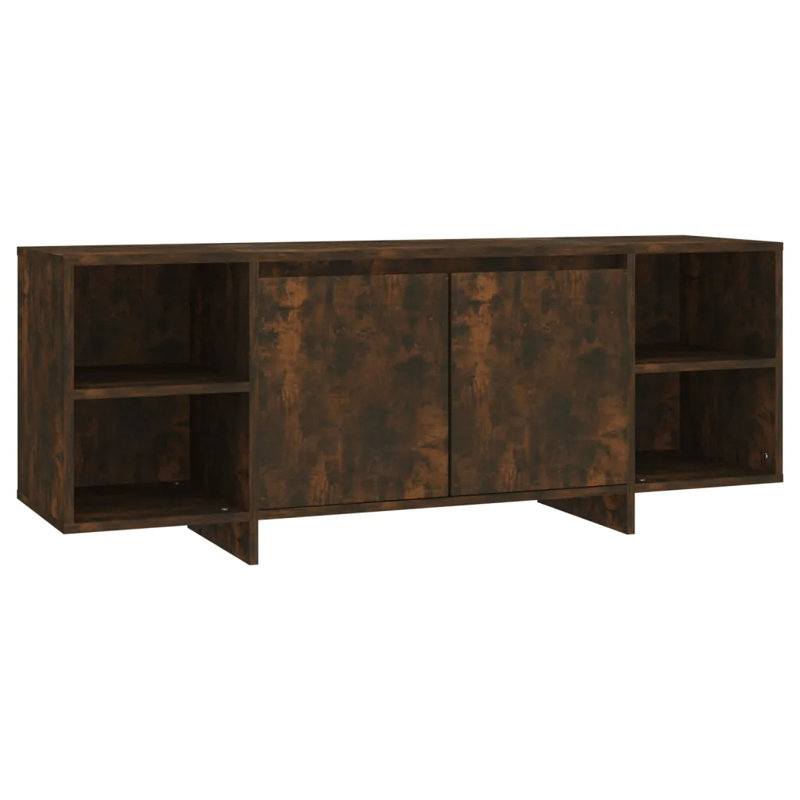 Ghofran Unfinished TV Stand, Smoked Oak