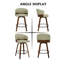 Tabouret de comptoir pivotant en similicuir de 26 po avec structure en bois de noyer-1362087315