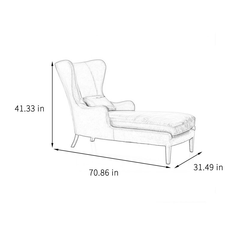 Chaise longue simple, moderne et élégante pour la maison de loisirs