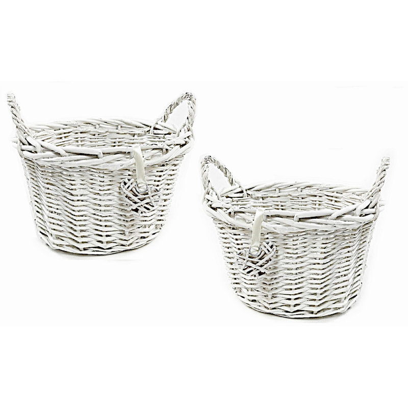Alpen Home Wicker Decorative Basket, 17cm H x 26cm W x 23cm D