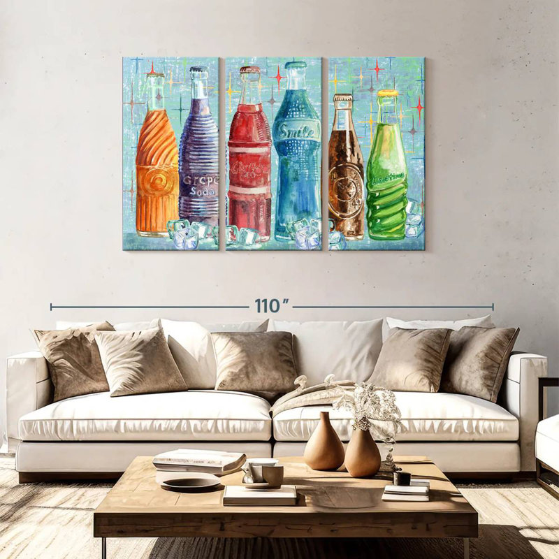 Yarlin Soda Bottles, 48" H x 74" W