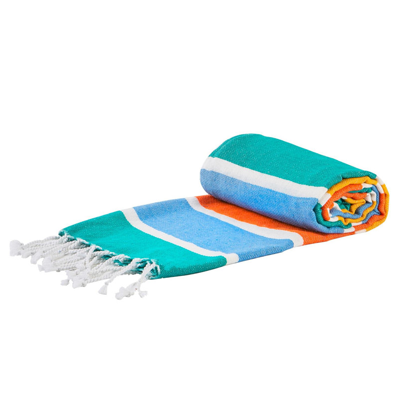 Nicola Spring - Deluxe Cotton Turkish Bath Towel - Multi Stripe