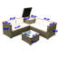 Ensemble de canapé modulaire d'extérieur en rotin et osier 4 pièces avec boîte de rangement-885138960-885138963