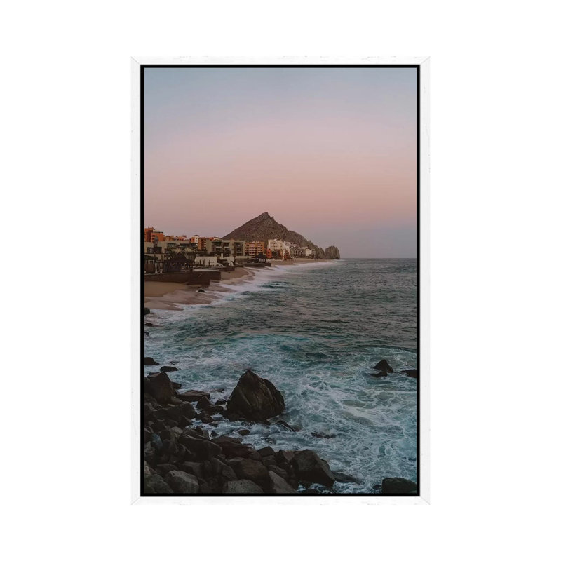 Cabo Sunset by Bethany Young - Print on Canvas, 152.4cm H x 101.6cm W x 3.81cm D, White Framed