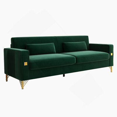 Un canapé en velours exquis avec un soutien personnalisé, un design élégant et des caractéristiques adaptées aux animaux de compagnie pour une expérience de salon confortable.