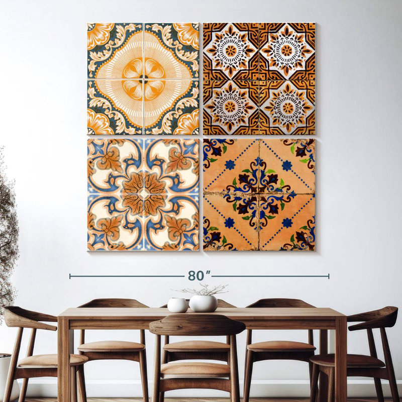 Kerner Neutral Mosaic Tiles, 74" H x 74" W
