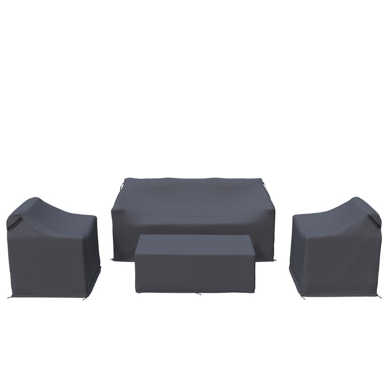 Derwin Patio Group Seating 4 Piece Outdoor Furniture Covers