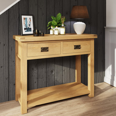 105cm Solid Wood Top Console Table