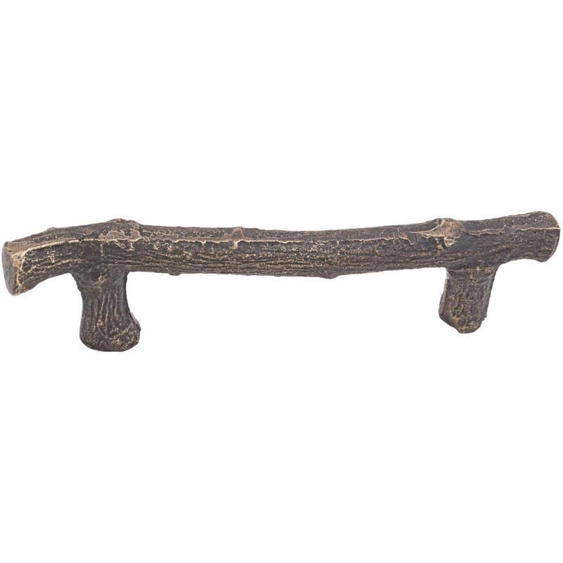 Twig 4" Center to Center Novelty Pull, Medium Bronze, 4"