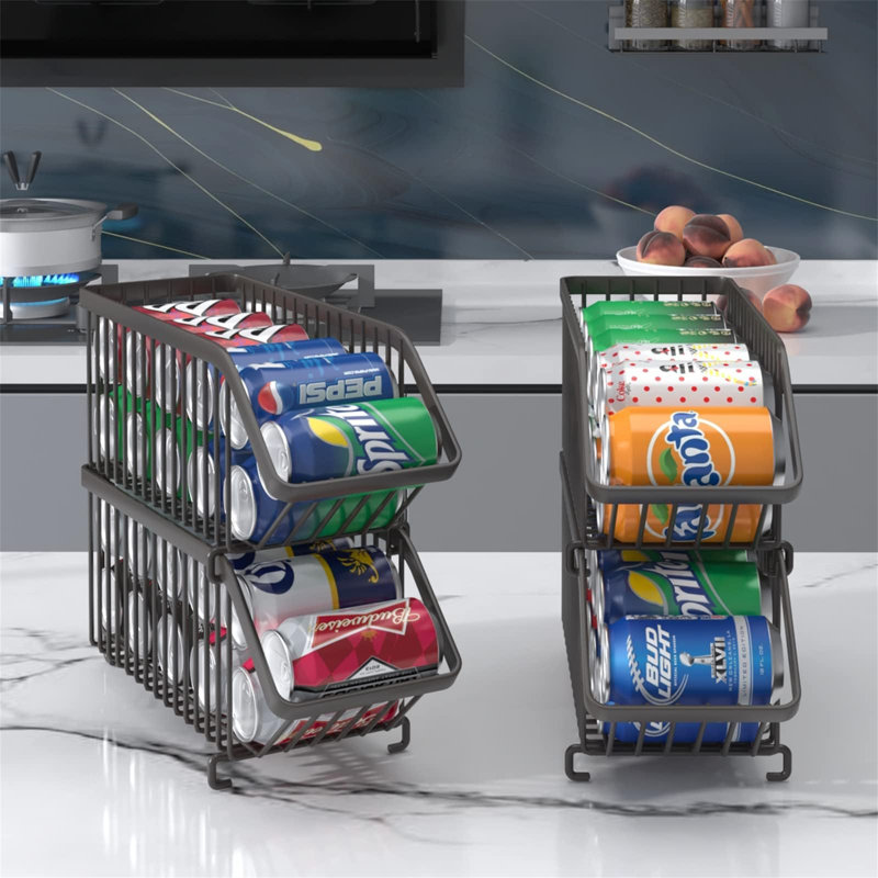 4-Pack Stackable Can Storage Rack, Can Rack