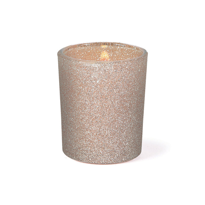 10.9'' H Glass Tabletop Votive Holder, Champagne