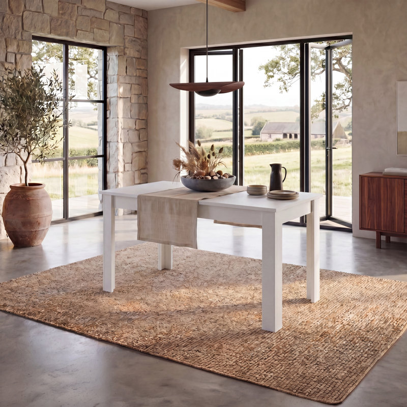 Iriemi Dining Table, 74cm H x 117cm L x 76.5cm W, White