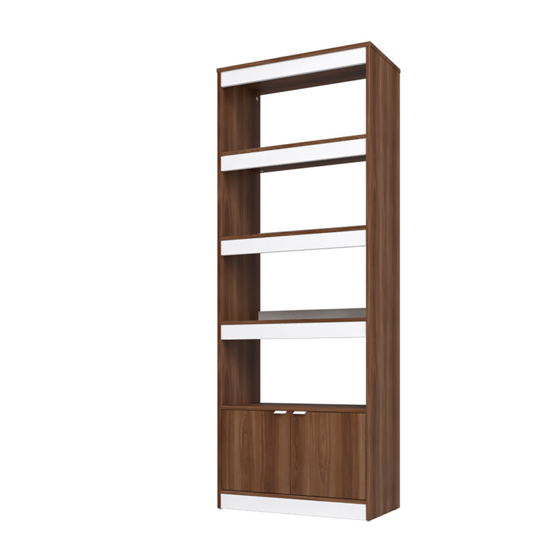 Kamarianna Storage Bookcase, Dark Brown/White