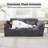 80.3" Wide 2-Piece Soft Chenille Upholstery Compression Loveseat Sofa With Pillows and Ottoman, No Assembly Required-1005447115