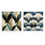 Janna - Ensemble de 2 collages carrés botaniques abstraits-101855572-101855575