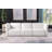 3-seat Modular  Sofa In Textured Chenille With Decorative Wood-metal Armrests And Multi-functional Ottoman-279221806