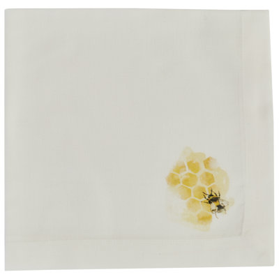 August Grove® August Grove® Bee Happy Napkin Set Of 4