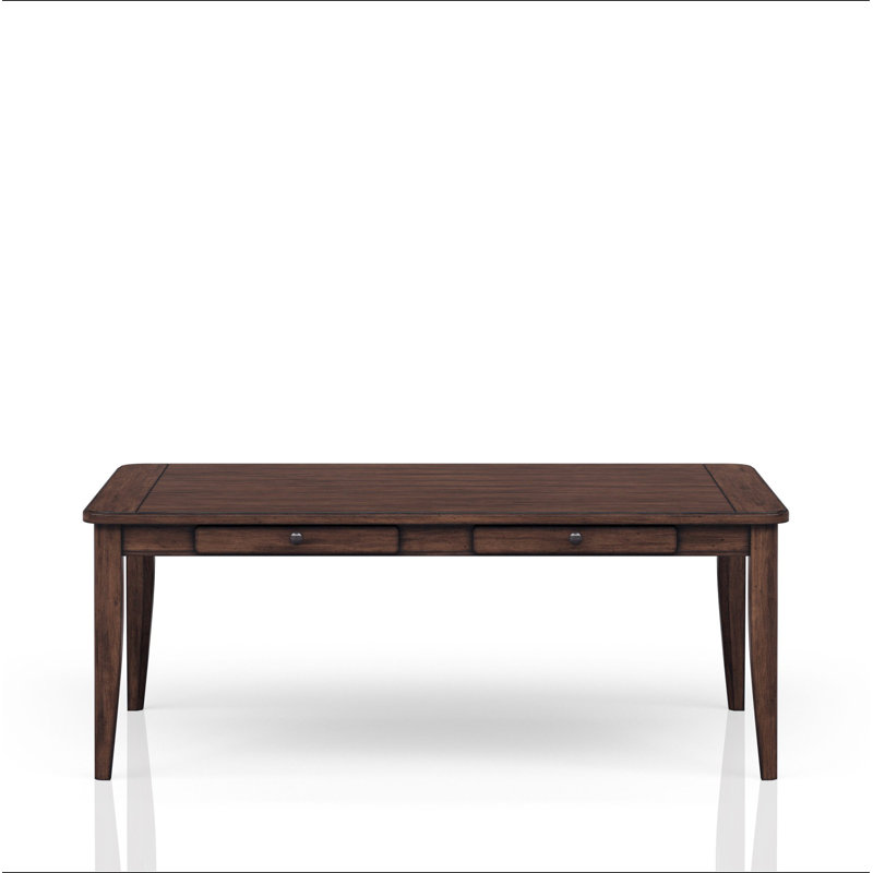 Table de salle à manger décontractée avec quatre tiroirs de rangement au fini brun
