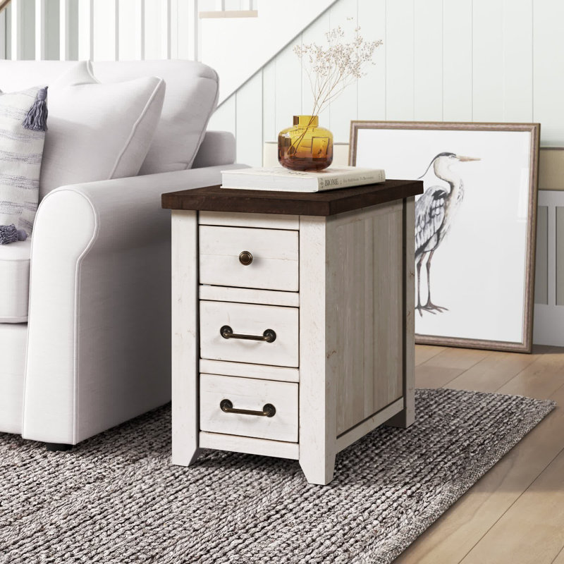 Table de bout Karley, Blanc rétro