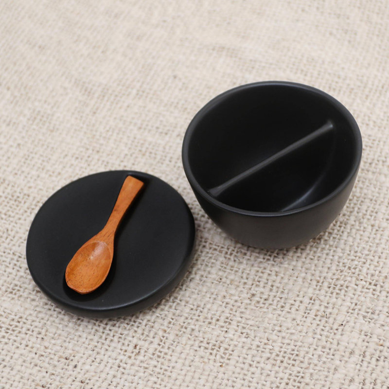 Plat à condiments, Noir