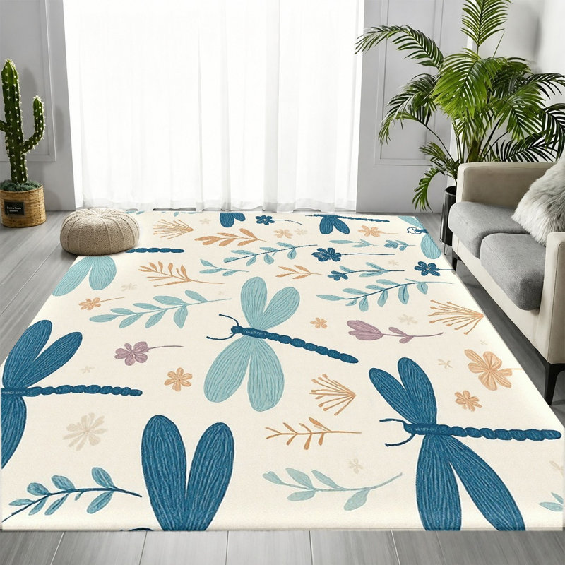 Tapis à motif floral Artistic Nature, Rectangle 8 pi 2 po x 5 pi 11 po (250 x 180 cm)