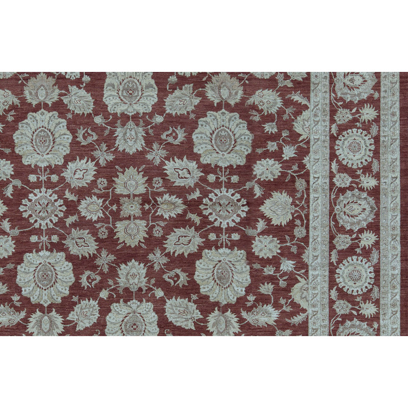 Tapis rouge noué à la main de haute qualité