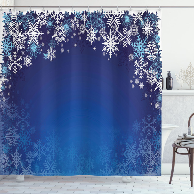 Shower Curtain with Hooks Included, 70" H x 69" W
