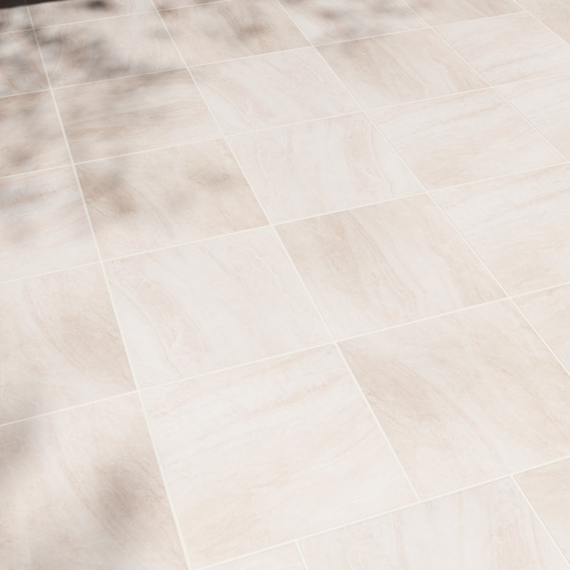 Pavé en porcelaine mate 24 po x 24 po x 0,79 po Chiara (4 pieds carrés / unité, 2 pièces), Sable