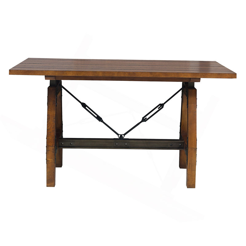Table de salle à manger à rallonge Jerame, Brun foncé 