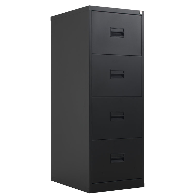 46.5cm Wide 4 -Drawer Steel File Cabinet, Black
