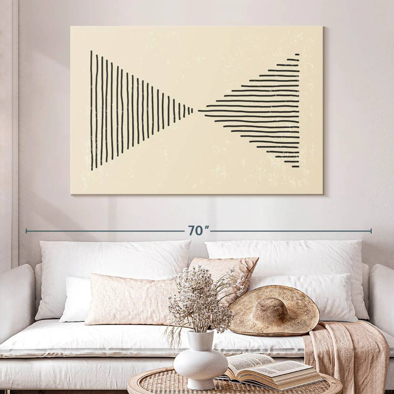 Avery Triangle abstrait, H 34 po x l 51 po