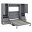 Lit escamotable Murphy avec placard, tiroirs et tablettes-1406859385