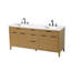 Meuble-lavabo double 72 po en teck miel-314797661-314797651