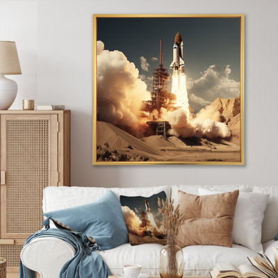 Rafale de fusée expressionniste rétro